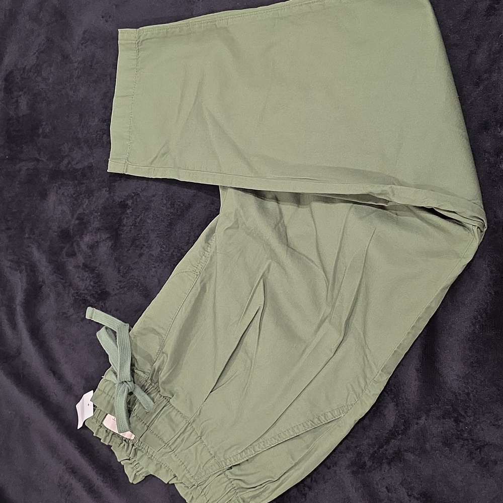 LOFT Olive High-Waist Pants Ankle Length